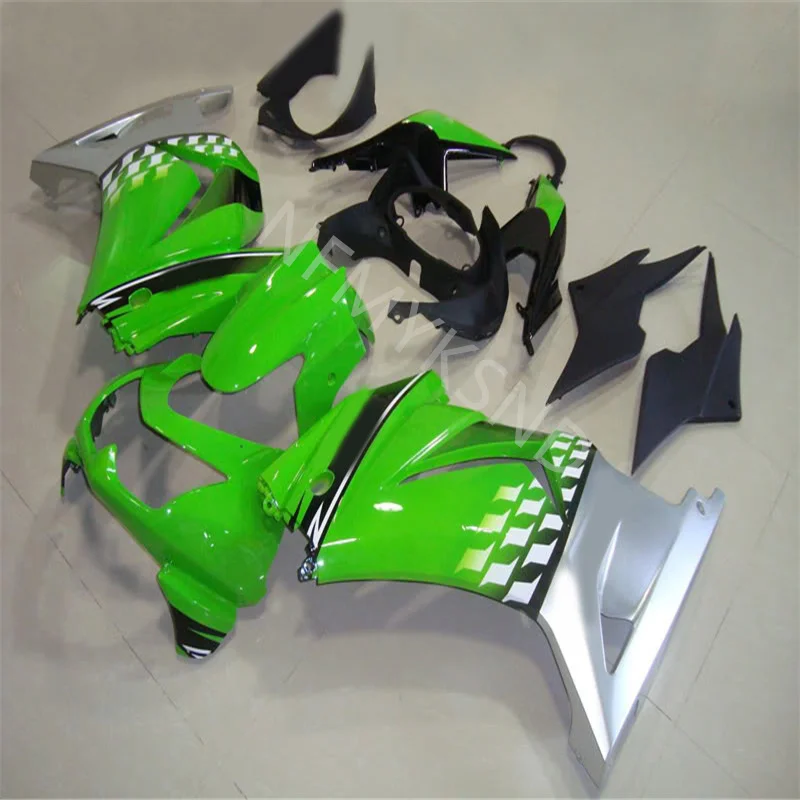 High quality for Kawasaki Ninja fairing ZX250 2008-2013 2014 injection molding ZX250 08-14 green silver black motorcycle fairing