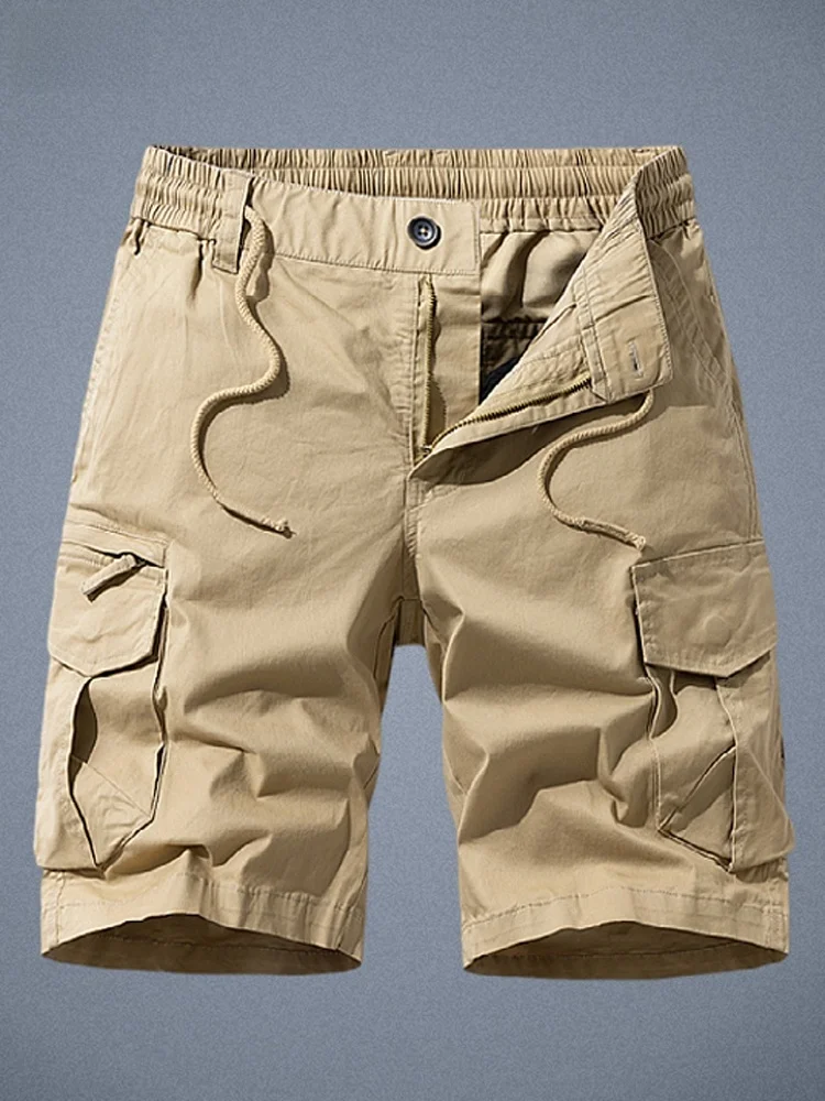 

Men's Summer Workwear ort Pants Cotton Elastic Thin Five-Point Retro American Sle Casual Loose Fit Straight Leg orts