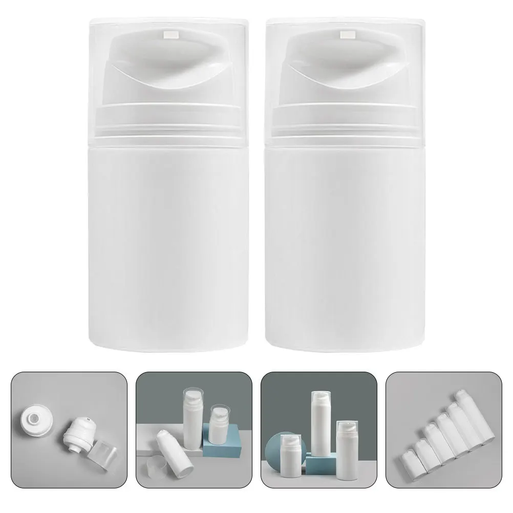 

2Pcs Travel Lotion Containers Press Pump Bottles for Cosmetics Liquid Soap Portable Empty Sub Bottles Reusable Leakproof Design