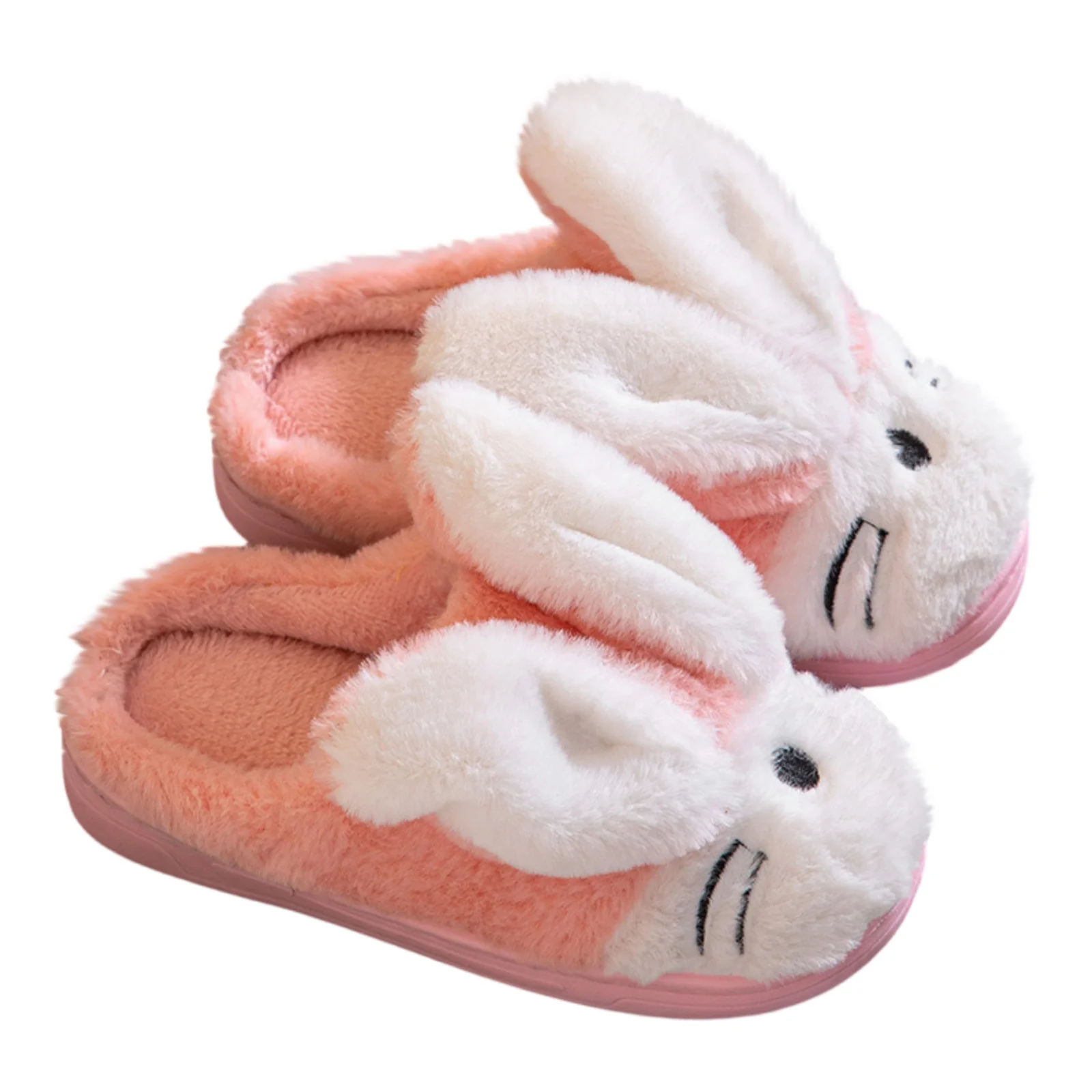

Kids Slippers Cartoon Rabbit Winter Warm Home Slippers Autumn Winter Cotton Slippers Soft Fluffy Indoor Shoes Children Footwear