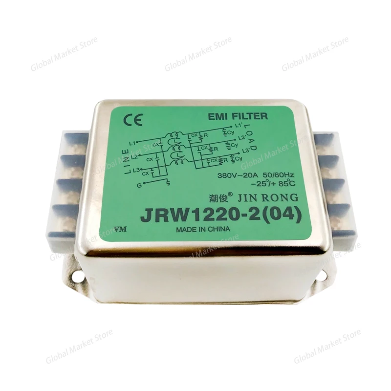 

Filter 380V anti-interference audio low-pass EMI socket rail three-phase four-wire