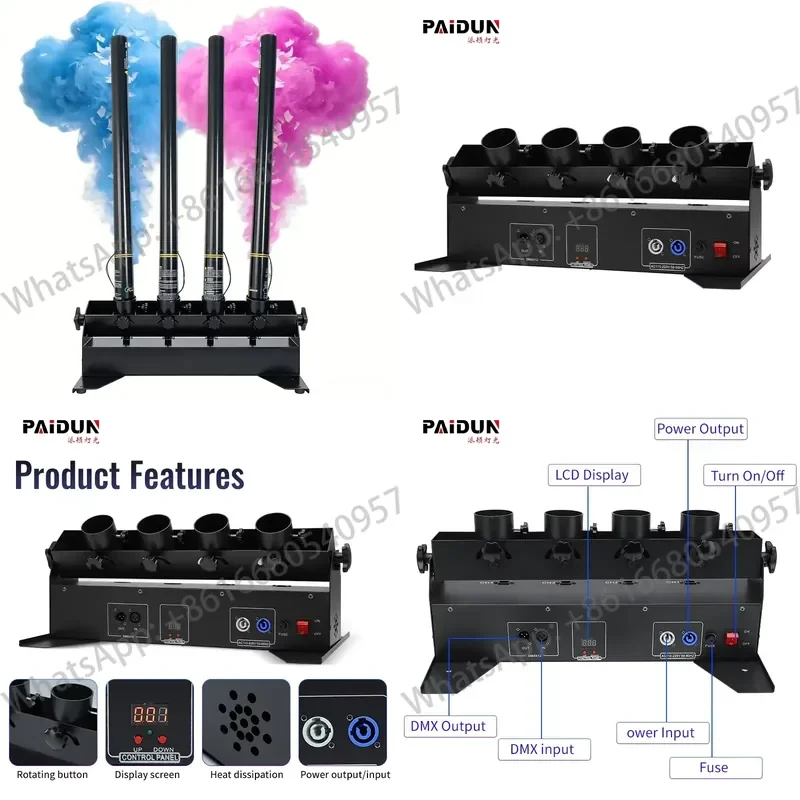 Payton 4-head Remote-controlled Confetti Cannon Is Used for Gender Revealing Weddings, Stage Parties, and Events