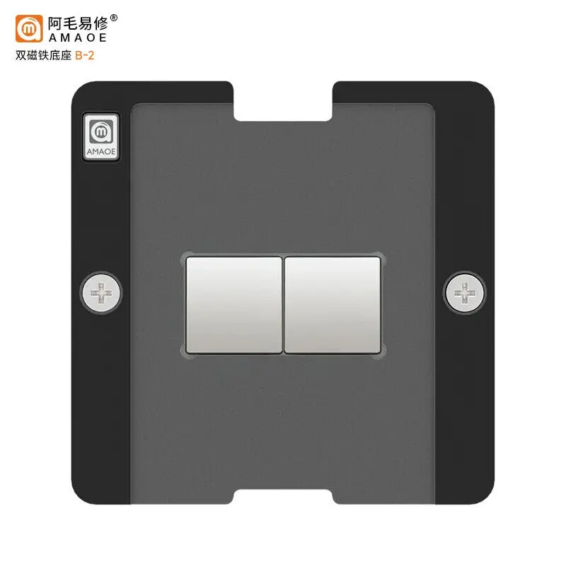 AMAOE BGA Reballing stensil Platform kit, alat perbaikan baja magnetik CIP warna asli untuk IPhone 15Plus 15Pro Max