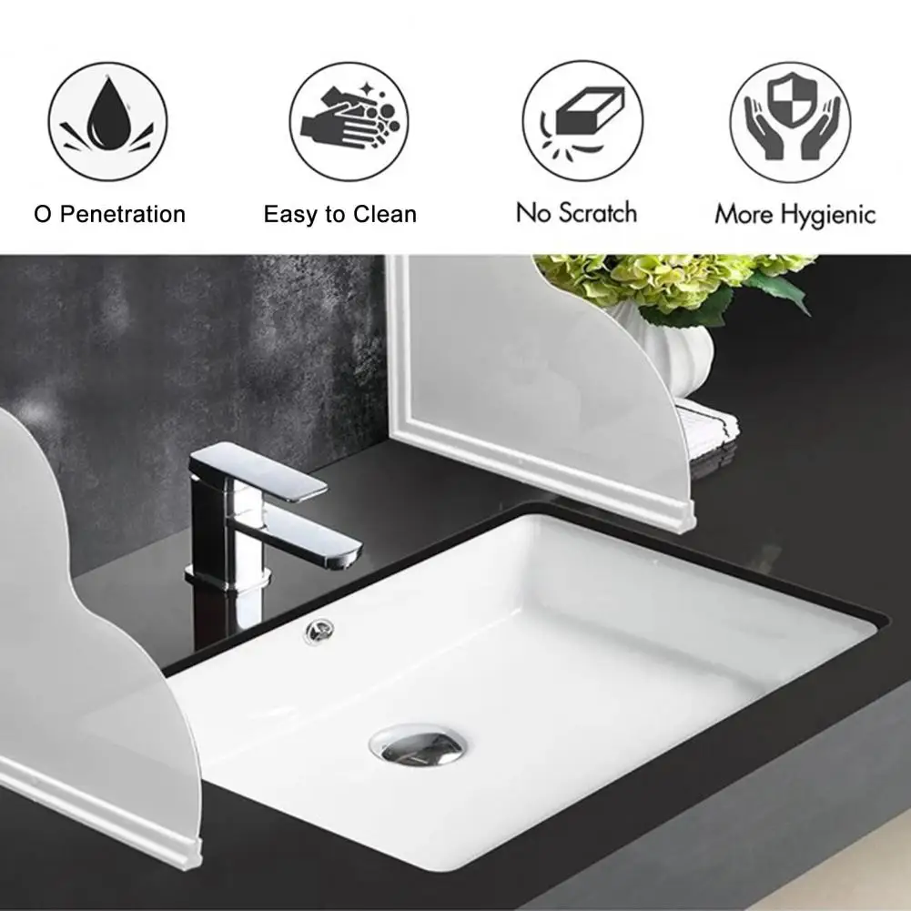 Adhesive Splash Board 1/2pcs Shower Splash Guard with Non-slip Silicone Base Waterproof Bathroom Corner Water Guard