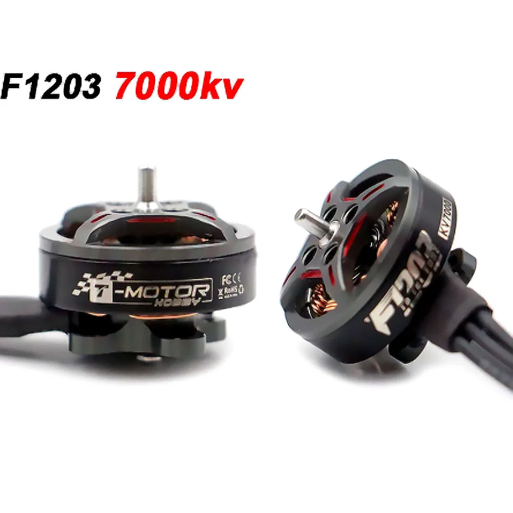 Silnik bezszczotkowy T-Motor F1203 7000KV 2-3S Lipo Ultra Light z wałem 1,5 mm, odpowiedni do dronów RC FPV o rozmiarze 2/2,5/3 cali z wolnym ruchem.