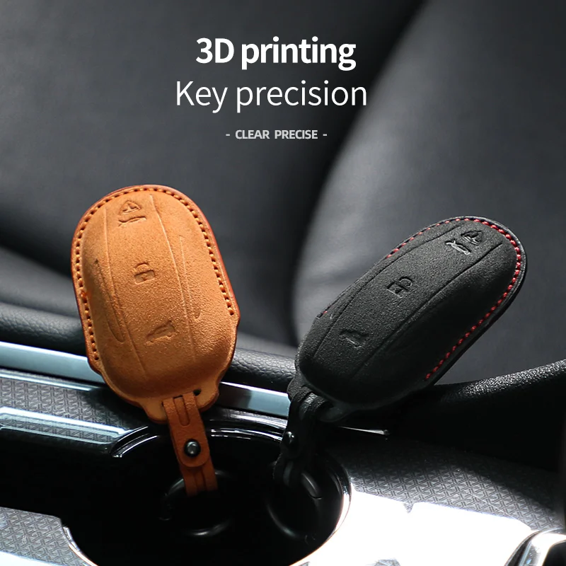 

Алькантара для Tesla Model 3 X S Y, чехол для автомобильного ключа, автоаксессуары, дистанционный брелок, замшевые кнопки, защита корпуса 2022 2023 2024