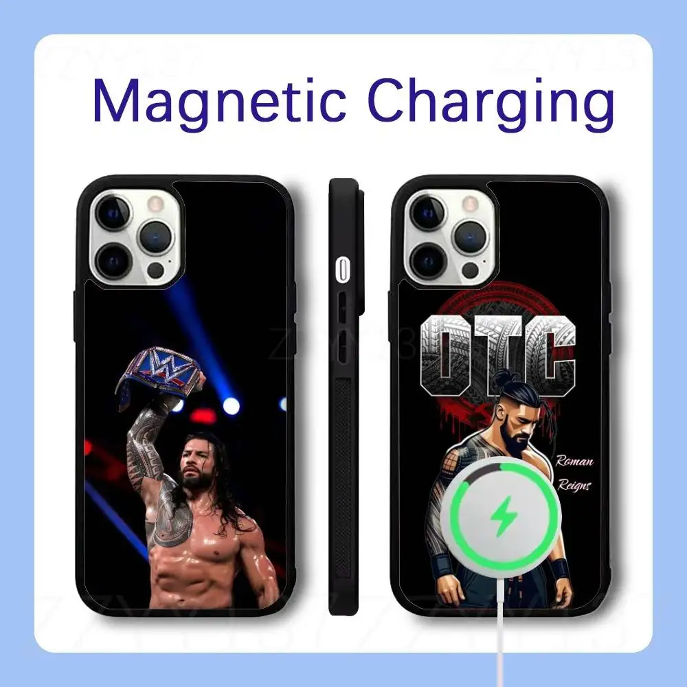 

Wrestling Star Roman Reigns Phone Case For iPhone 16,15,14,13,12,11,Pro,Max,Plus,Mini,SE Magsafe Magnetic Wireless Charging
