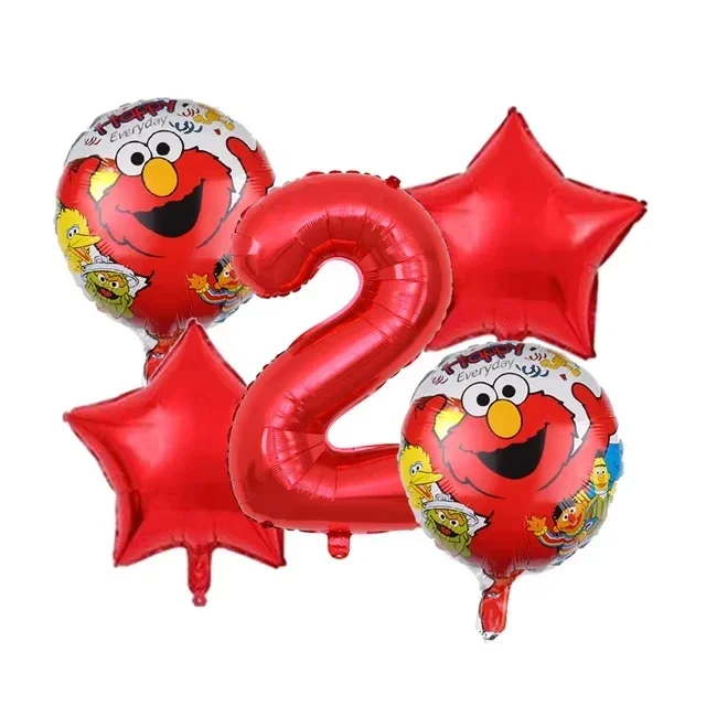 Cartoon Sesamstraße Geburtstagsparty-Zubehör Kinder Keksmonster Ballon-Design Jungen Mädchen Partyzubehör Babyparty – Detail 2