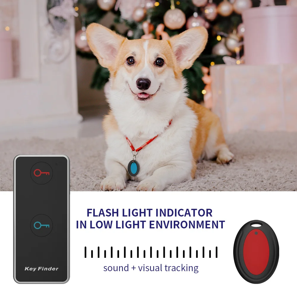 2 قطعة 80dB + RF العناصر محدد العلامات مع 131ft نطاق العمل اللاسلكية عن بعد مكتشف مفتاح مكتشف للعثور على نظارات الهاتف مفتاح المحفظة #6