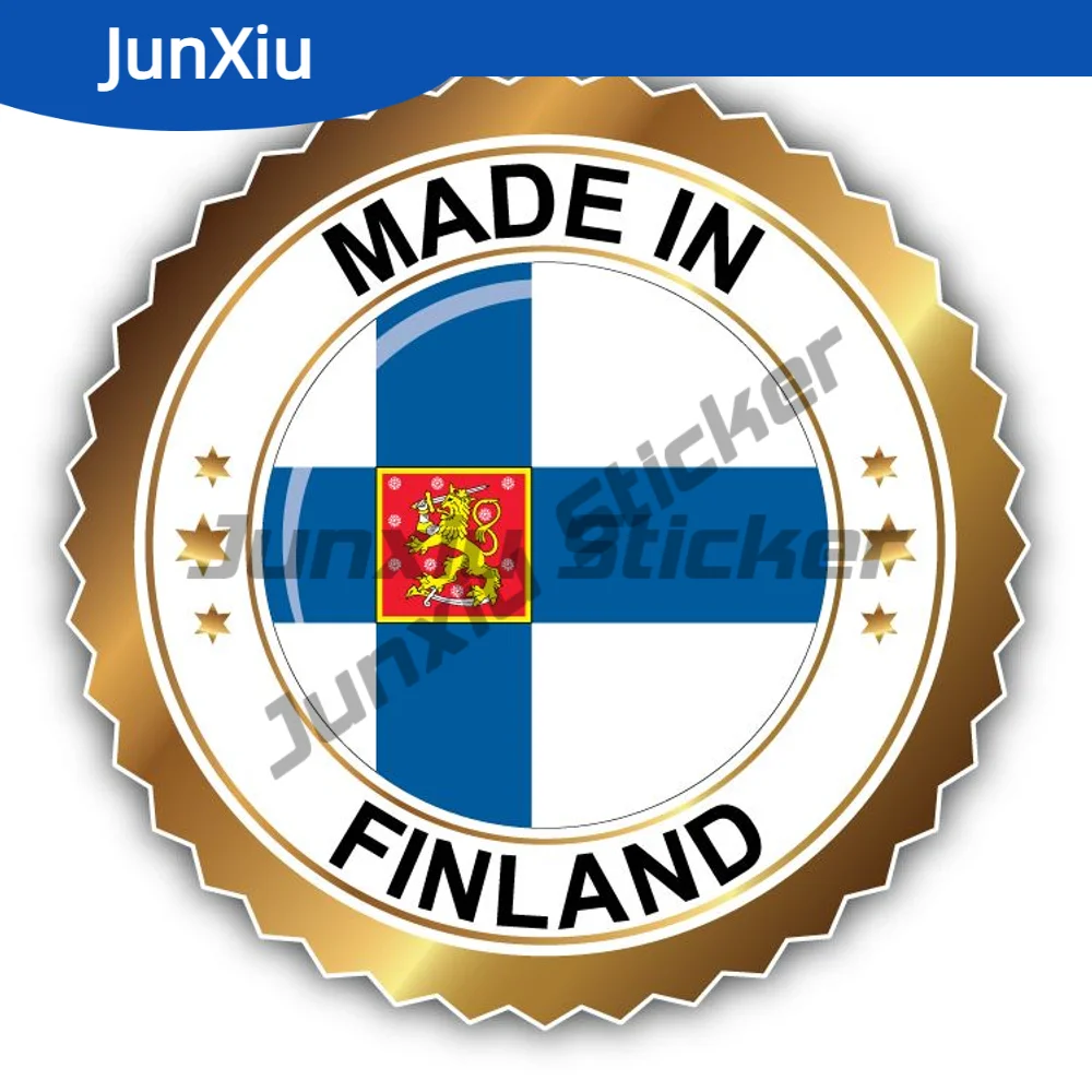 

Made In Finland Label Sticker Waterproof Stickers Styling Anti Scratch Decor For Car Windshield Guitar Suv Motorcycle Phone Bump