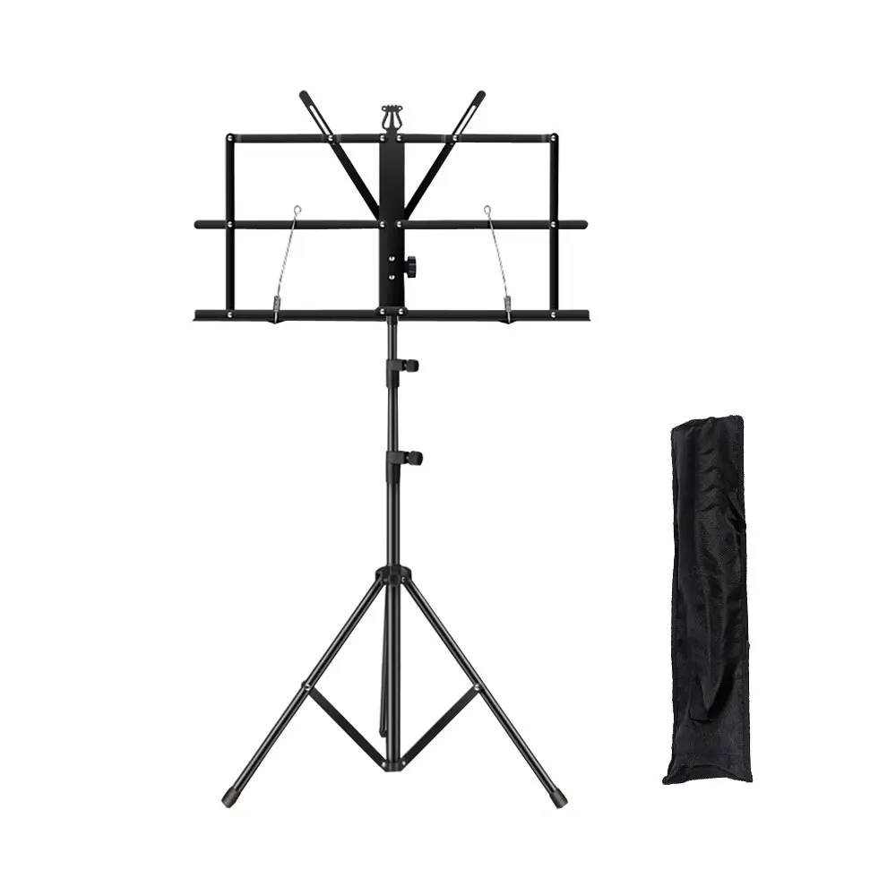 

1Pc Adjustable Height Household Music Score Stand Holder Sheet Tripod Stand for Musical Instrument Foldable with Carry Bag