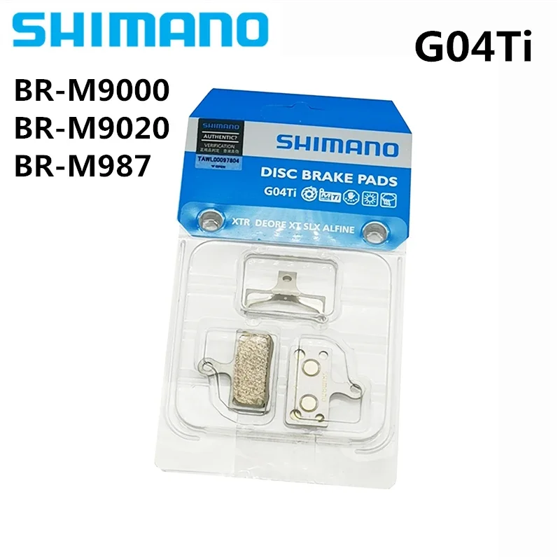 SHIMANO XTR G04Ti Bike 2-Piston Narrow Metal Disc Brake Pads for BR-M9000/M9020/M987/M985/M8100 with Spring Iamok Bicycle Parts