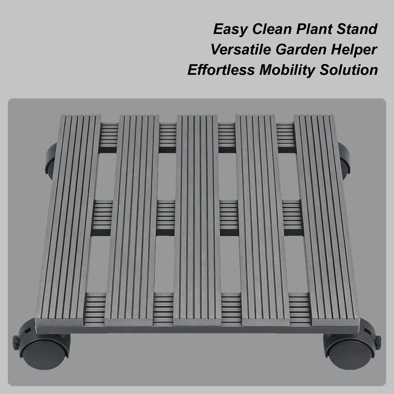 Plant Stand Outdoor Heavy Duty Rolling Planter Tray Rolling Pot Tray For Outdoor Indoor Patio Floor Outside Porch Terrace Yard