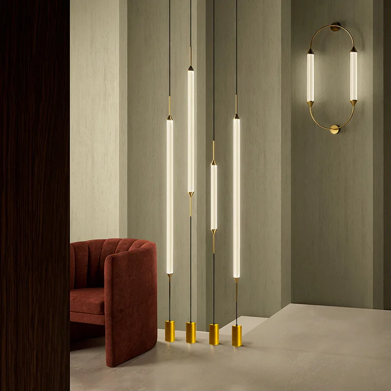 

Modern Designer Minimalist Line Floor Light Living Room Bedroom Hotel Restaurant Indoor Decorative Long Strip LED Standing Lamps