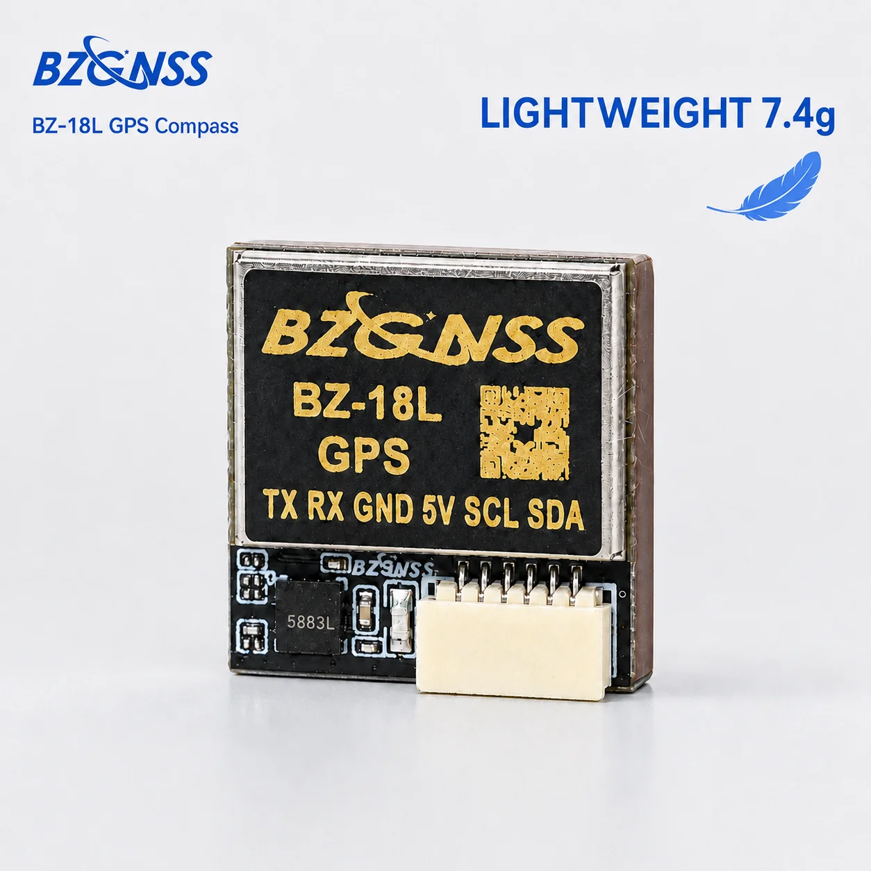 BZGNSS BZ-18L M10 GPS Compass Module QMC5883L Fast Satellite Search 5VDC for RC Airplane Fixed Wing SpeedyBee BZ-251 Alternative