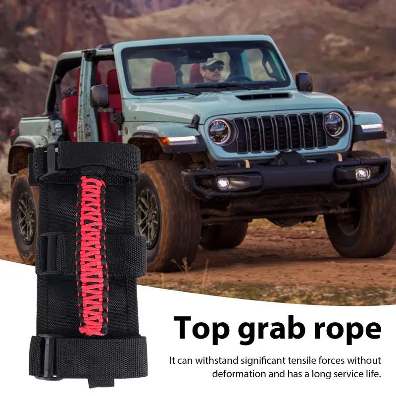 Roof Grab Rope Oxford Cloth Anti Slip Braided Grab Rope For ATV Easy Installation Multifunctional Stable ATV Modification