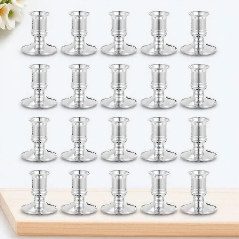 

20Pcs Plastic Electronic Stand Decorative Candlestick Holder Creative Desktop Holders for Room Decor