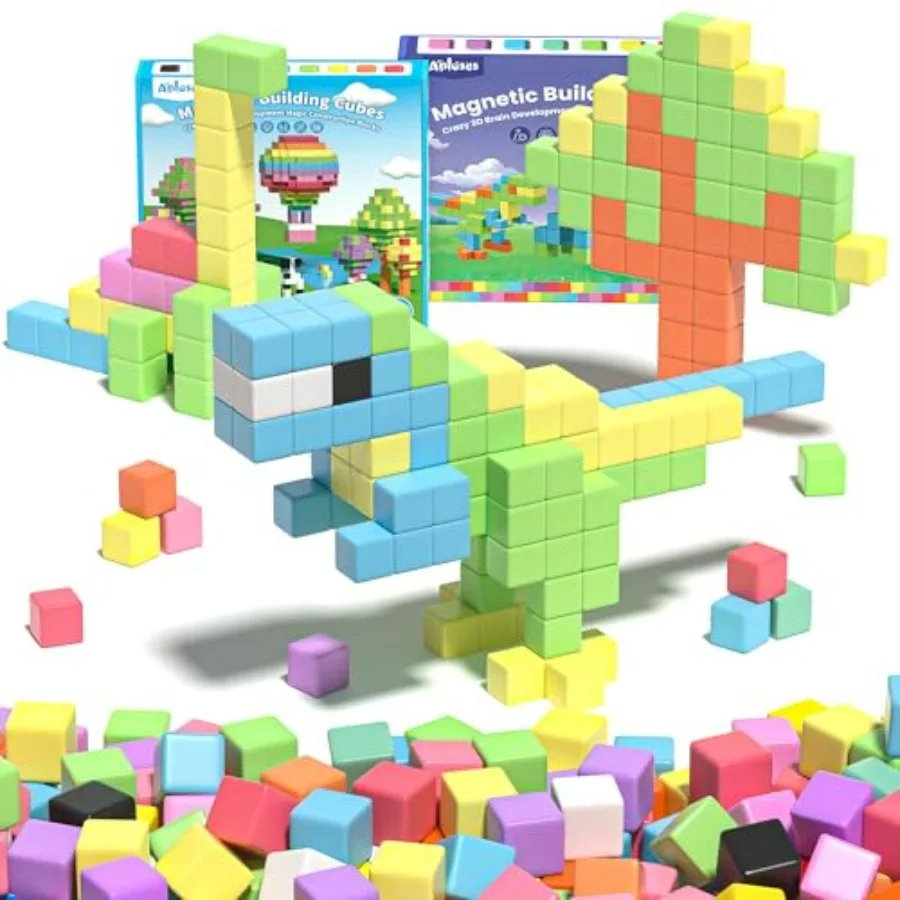 

Набор магнитных строительных блоков из 136 деталей: магнитные кубики Монтессори для малышей, развивающие STEM-игрушки для детей 3-8 лет, для творческих сенсорных игр