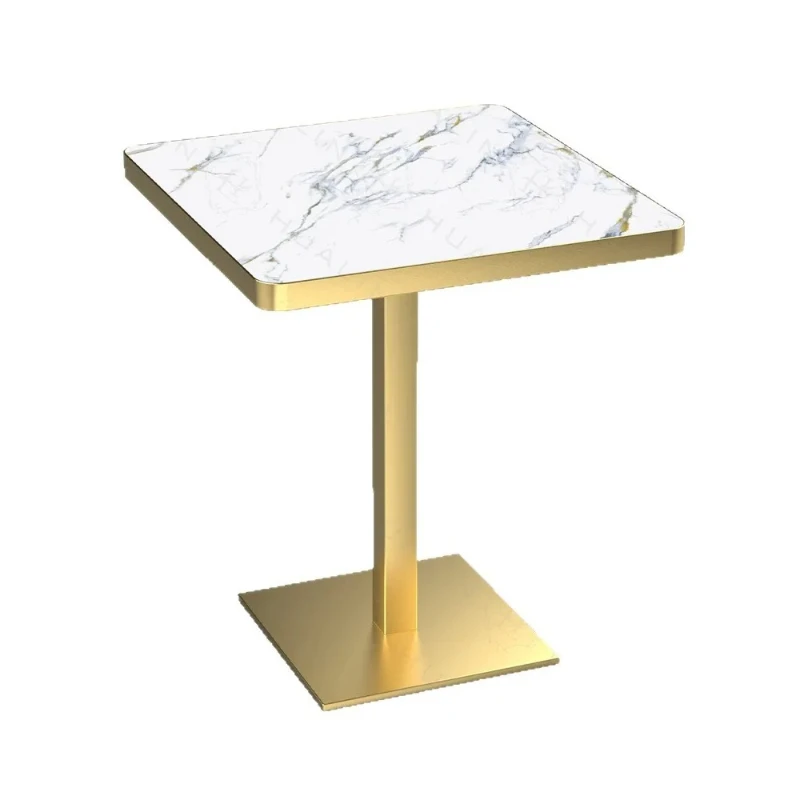 cx modern minimalist light luxury rock slab rectangular dining table villa commercial natural marble