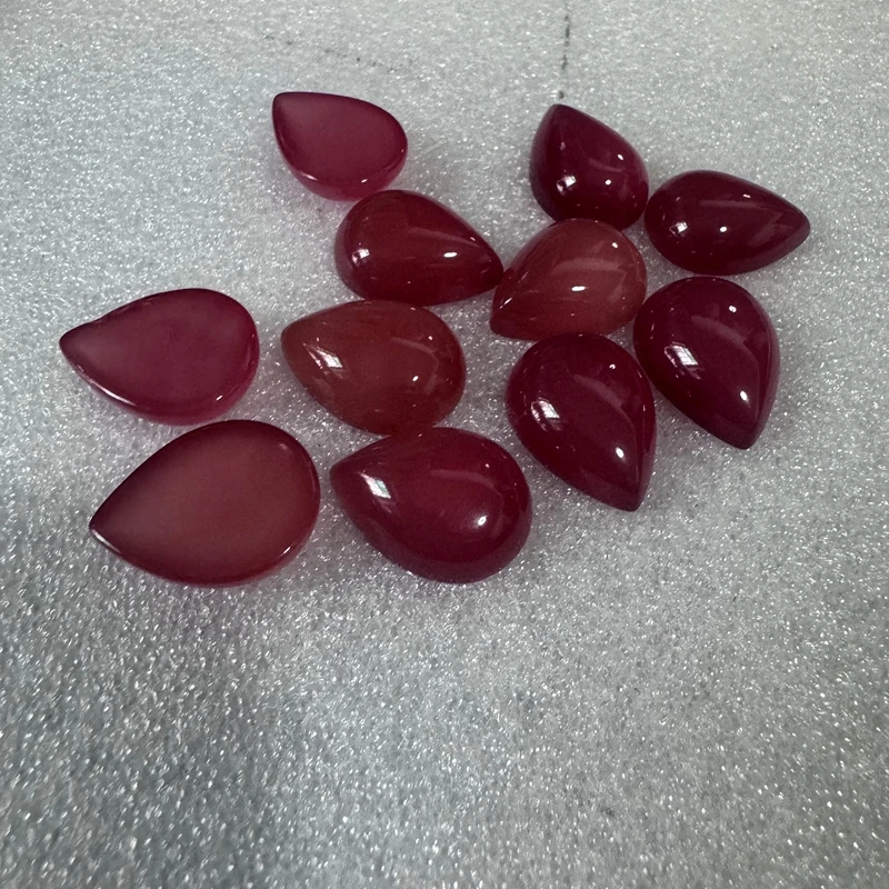 أحجار كريمة خاتم وجه للمجوهرات ، بيع بالجملة ، أحمر الخوخ الأصلي ، العقيق العقيق العقيق العقيق العقيق ، الكمثرى دروب 10 × 14 ، 15 × 20 ، 5 في العبوة
