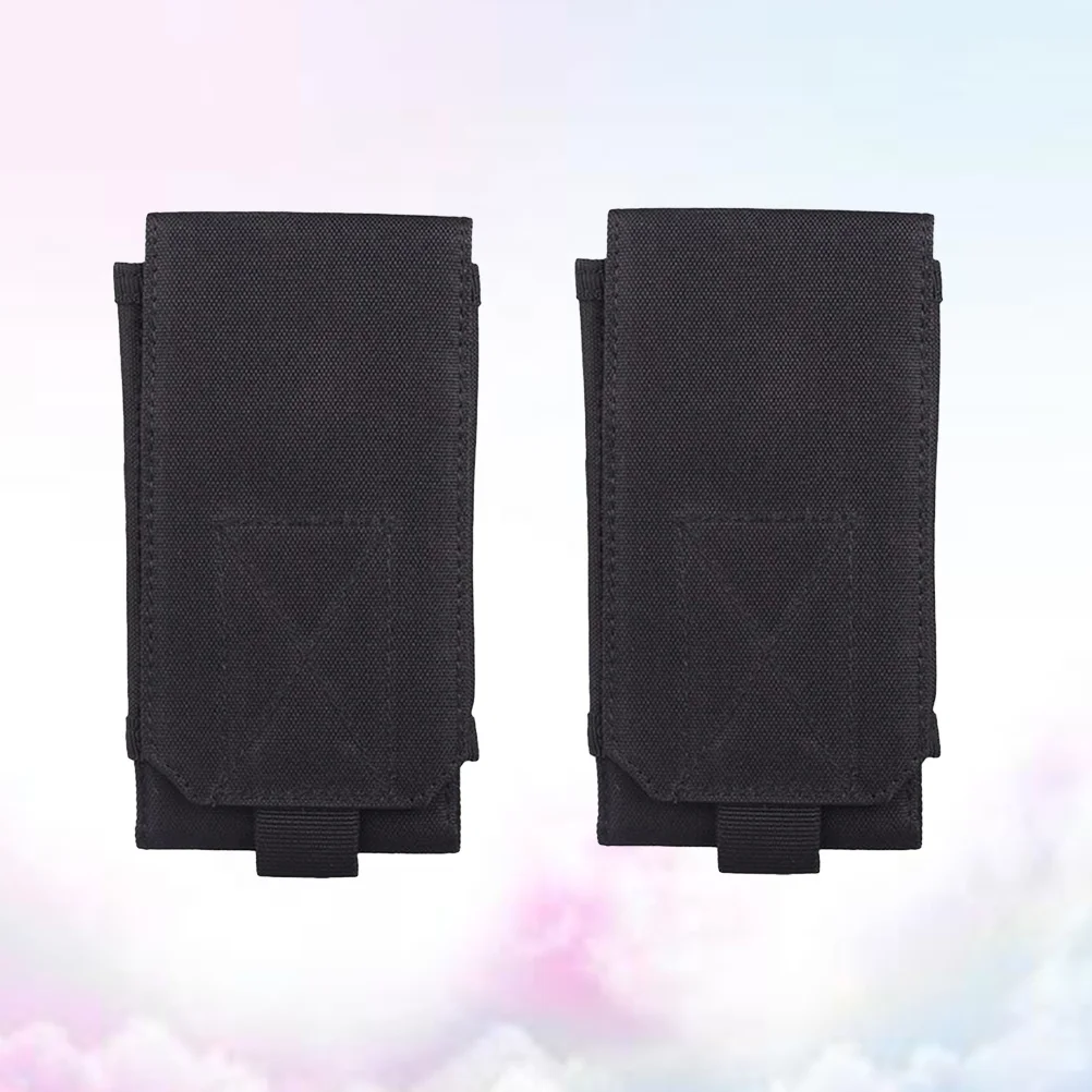 2 قطعة حزام الخصر في الهواء الطلق الحقيبة السوداء المدمجة خفيفة الوزن الجري المشي لمسافات طويلة ركوب الدراجات إغلاق على ظهره #6