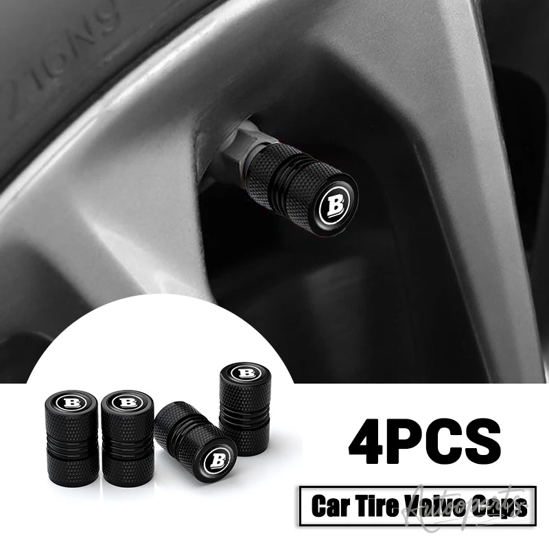 Capa de Válvula de Pneu de Carro/Chaveiro para Brabus Smart A B C E ML CL CLA GLC GLE GLS G V VITO G63 Acessório