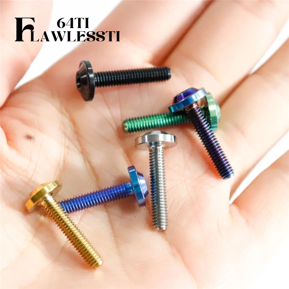 FLAWLESSTI M4×5-25 mm Gr5 Titanium Bolt For Yamaha Xmax 300 Nmax 155 Honda Forza 350 Wave 125i