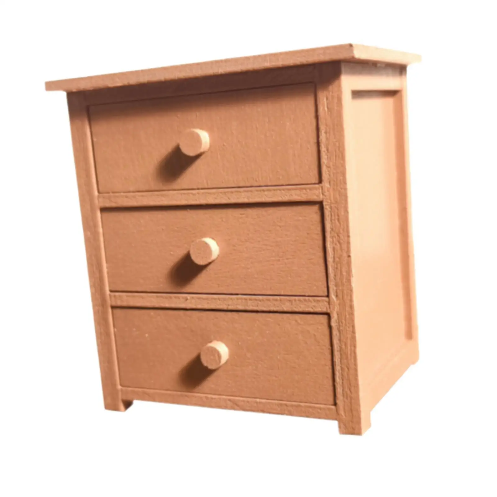 ドールハウス ミニチュア キャビネット 3 引き出しキャビネット モデル おもちゃ 装飾 リアル シンプル