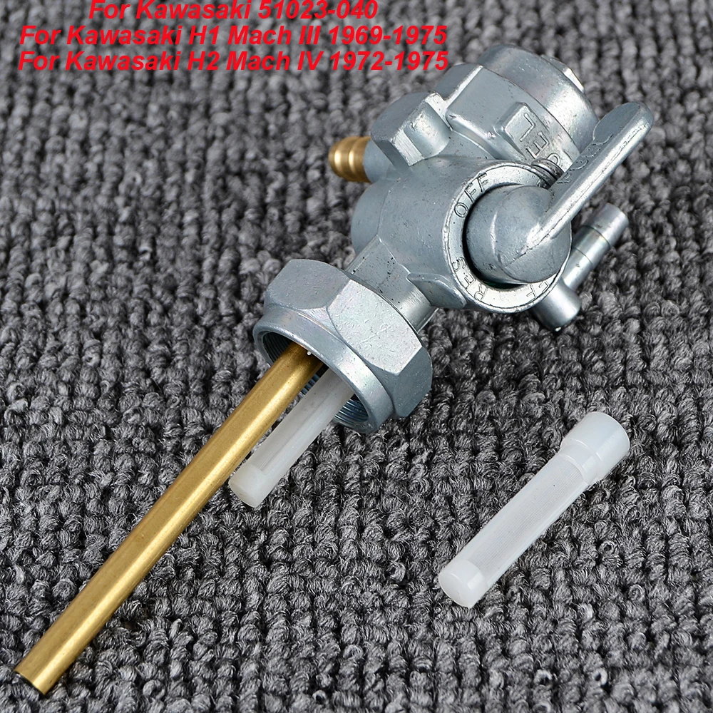

51023-040 Gas Fuel Switch Valve Petcock Pump For Kawasaki H1 Mach III 1969-1975 H2 Mach IV 1972-1975