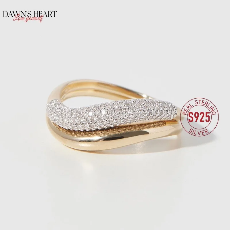 

925 Sterling Silver Oval Stackable Ring Ins Dainty Full Diamond Sparkling Women Rings Elegant Minimalist Trendy Daily Jewelrly