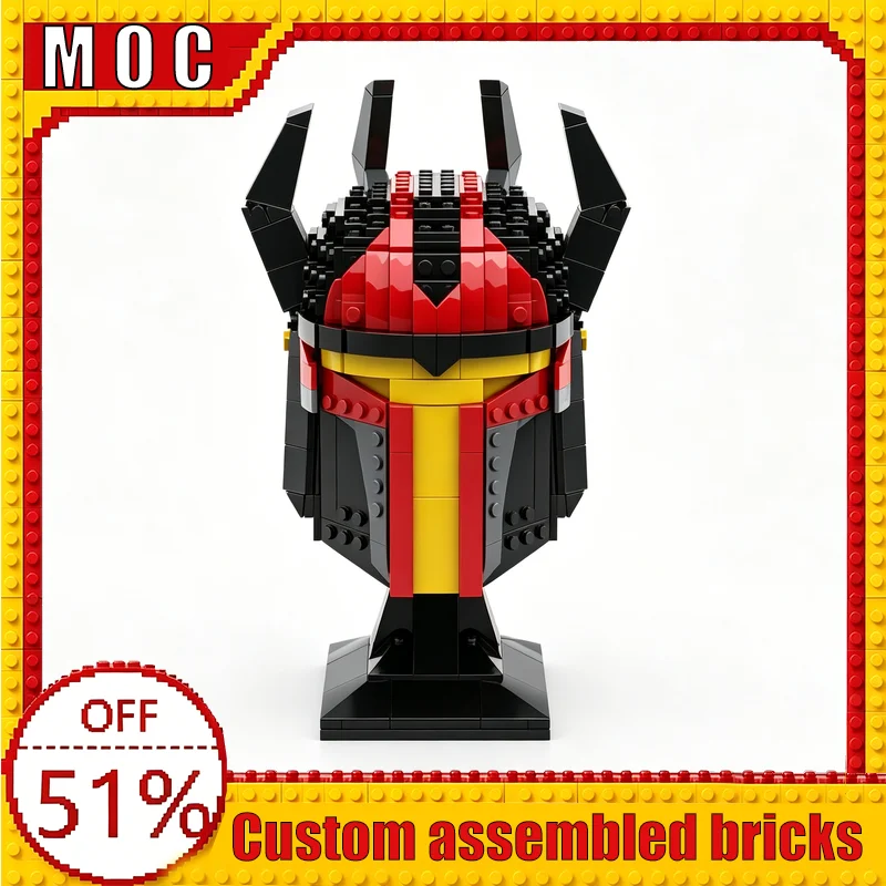 

578PCS MOC Custom Sci-Fi Helmet Model Building Blocks Assembly Toy Educational DIY Collection Gift For Boys Birthday Collection