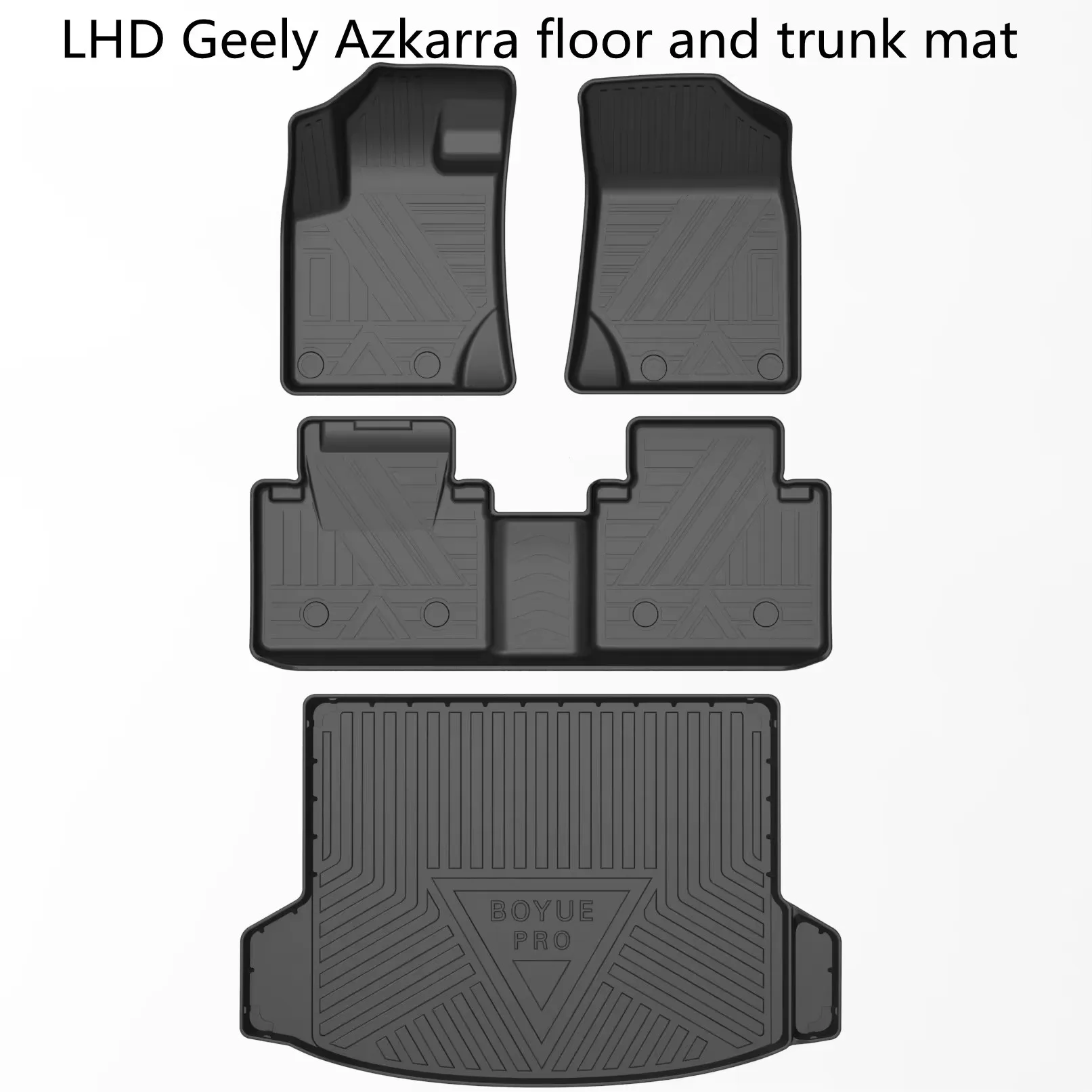 

Использование для Geely Azkarra Автомобильный ковер Atlas Автомобильный коврик Atlas Azkarra Коврик в багажник Полный комплект для Fit Atlas Azkarra водонепроницаемый напольный коврик