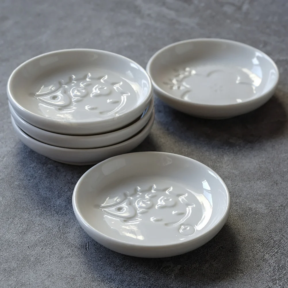 

2Pcs Soy Sauce Dishes Premium Material Stain Resistant Mini Saucer Bowls for Home Restaurant Hotel Catering Creative Sauce Bowl