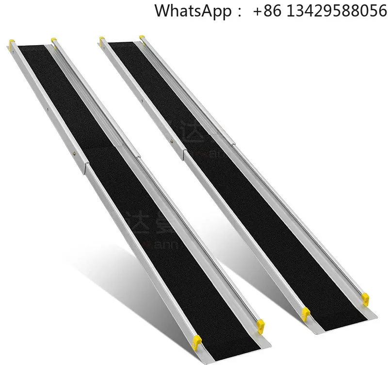 barrier-free ramp telescopic flight box aluminum alloy wheelchair electric vehicle up stairs step auxiliary ramp board pad plate