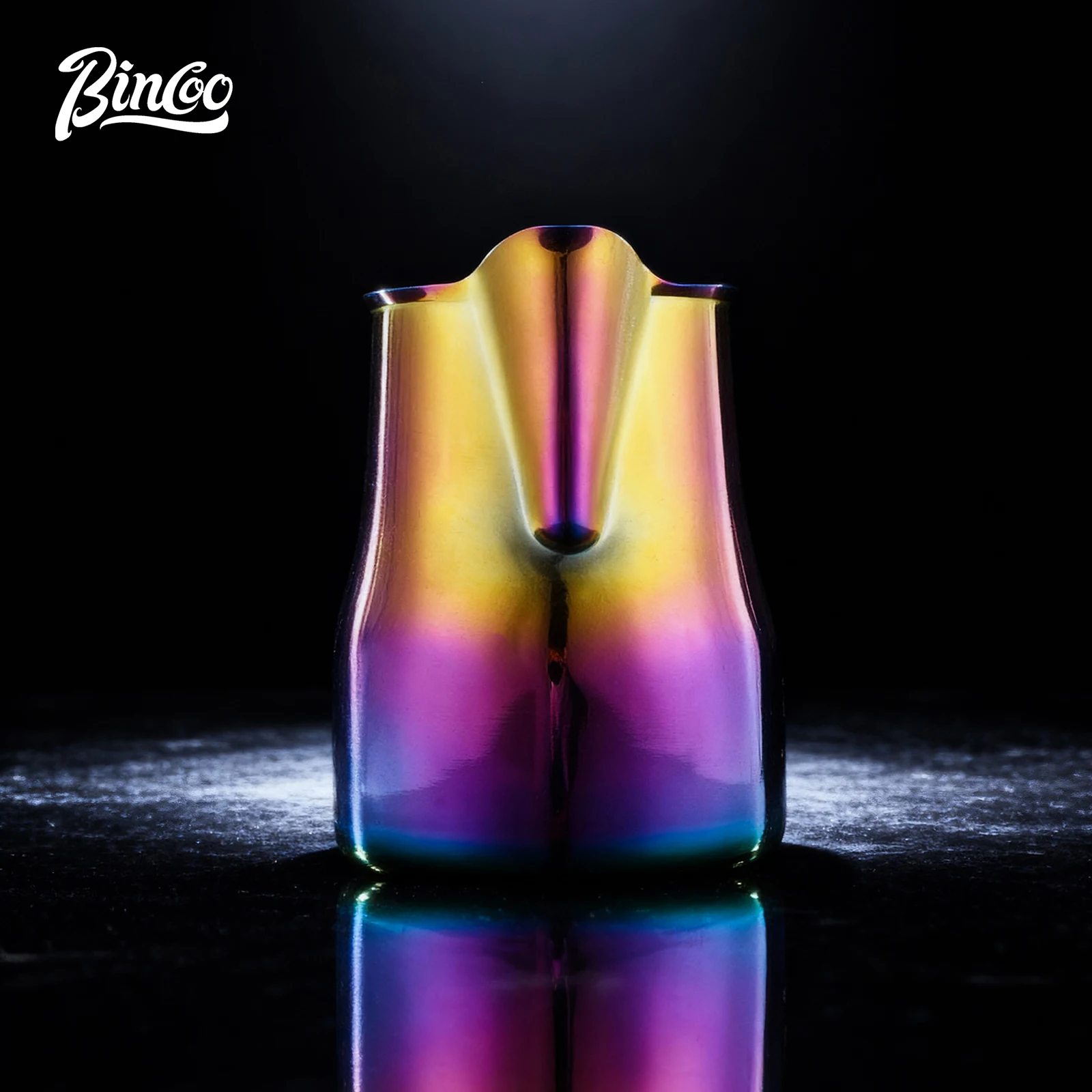 Bincoo Thick Stainless Steel Milk Frother 300ML/450ML Wide Belly Latte Art Pitcher with Measurement Marks Professional Tool
