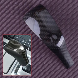 Car Gear Shift Knob Cover Cap Trim Black Carbon Fiber Fit for Porsche Cayenne 958 2017 2016 2015 2014 2013 2012 2011