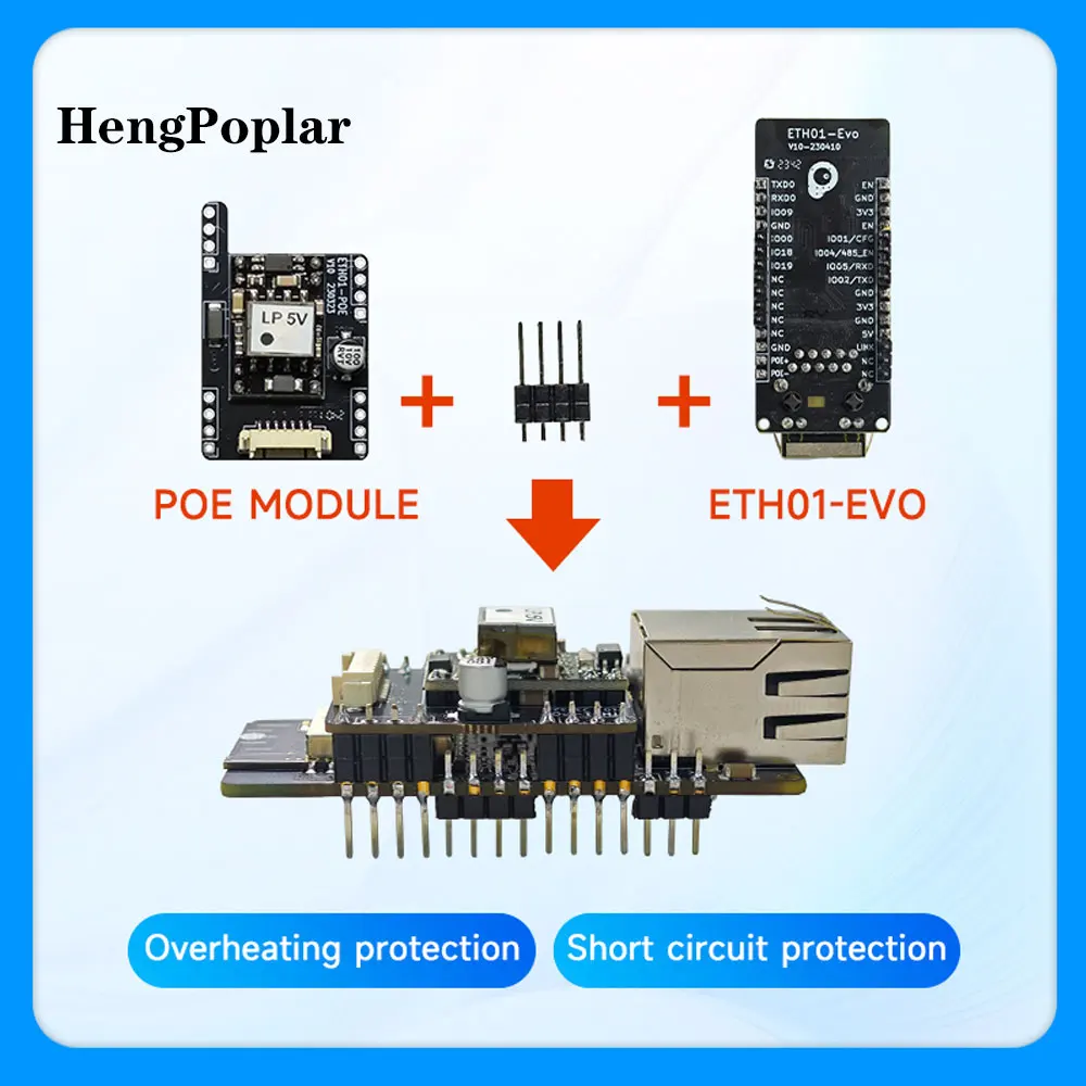 ETH01-EVO Enlightenment Display ESP32-C3 Series WIFI Bluetooth Ethernet 3 in 1 Internet of Things Gateway Updated WT32-ETH01