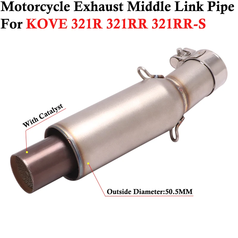 

Надевается для KOVE 321 RR S 321R 321RR 321RR-S выхлопная система мотоцикла, модифицированный глушитель, труба среднего звена 51 мм, нержавеющая сталь