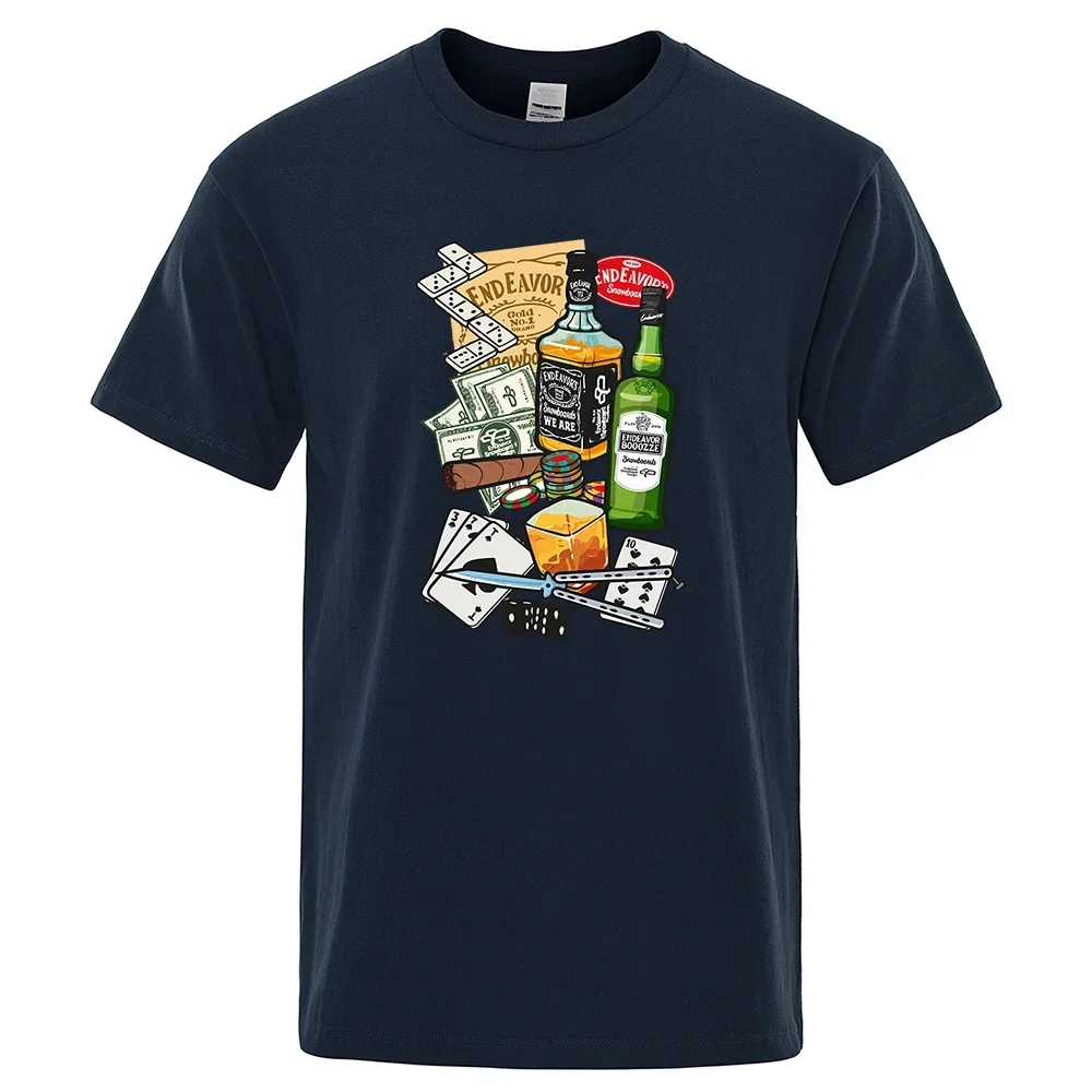 Camisetas de tarjeta de cerveza para hombre, camiseta transpirable, suelta, de alta calidad, algodón cómodo, manga corta, ecológica, Verano