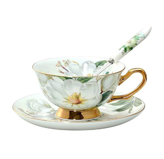 

Ceramic cup coffee cup set creative and simple bone china coffee cup 6-piece gift box