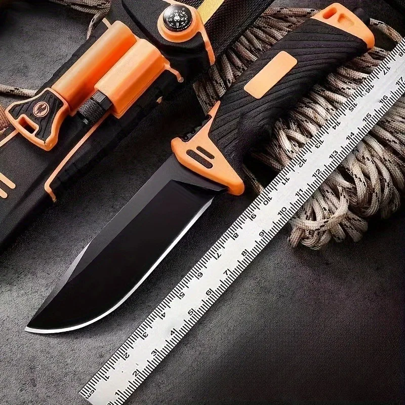 1PC Outdoor multifunctional self-defense knife integrated tool high hardness wilderness straight knife for survival