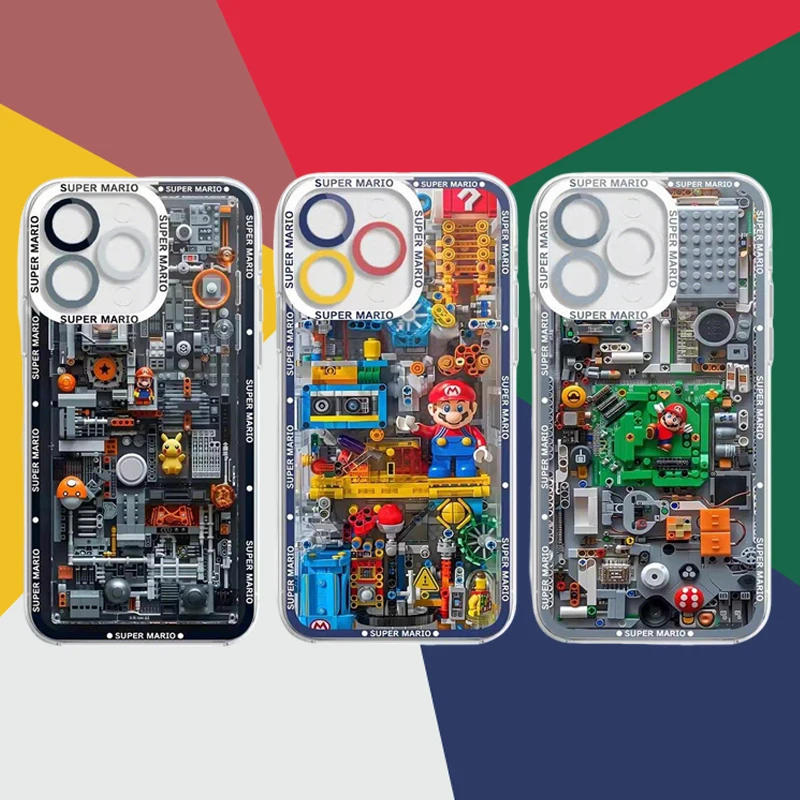 M-Mario كول اللبنات جراب هاتف آيفون 17 الهواء 16 15 14 13 12 11 برو ماكس زائد XR 8 7 SE 2020 صدمات سيليكون eتوي #2