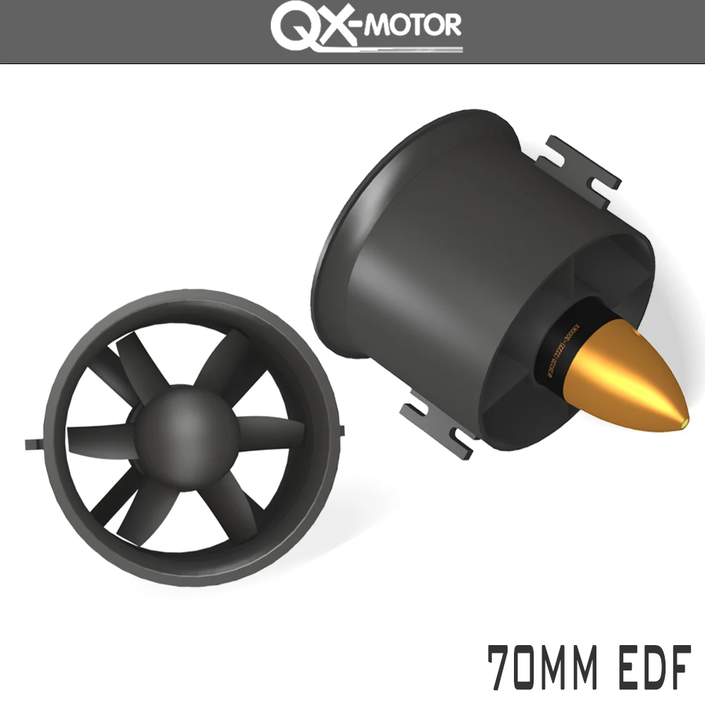 6 ostrzy wentylator kanałowy 70mm EDF QF2822-3000KV silnik bezszczotkowy do zdalnego sterowania akcesoria zabawkowe