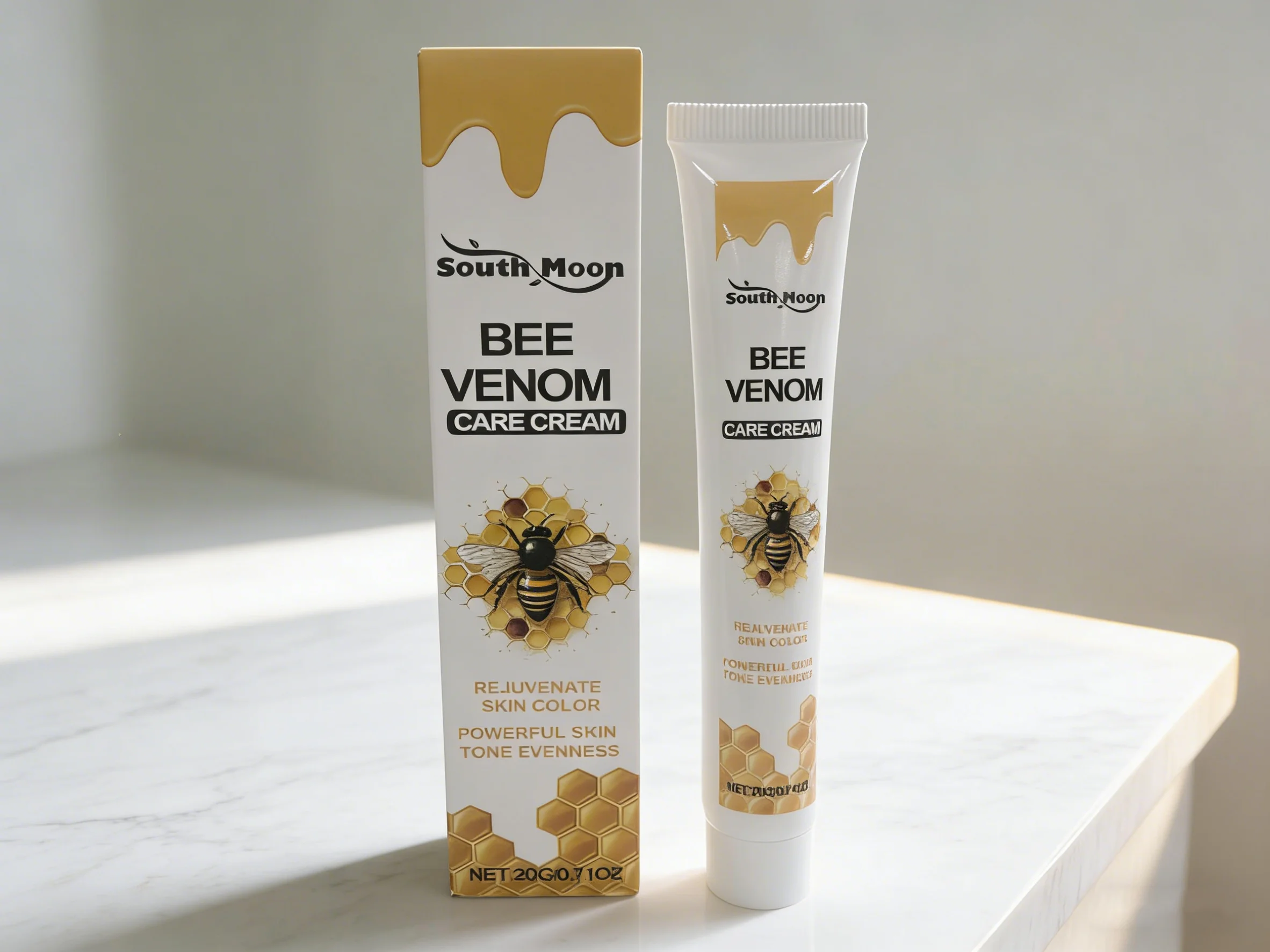 肌の若返り、美白、均一な肌色、輝くような輝き、毎日の保湿のためのスキンケアクリーム。20g。