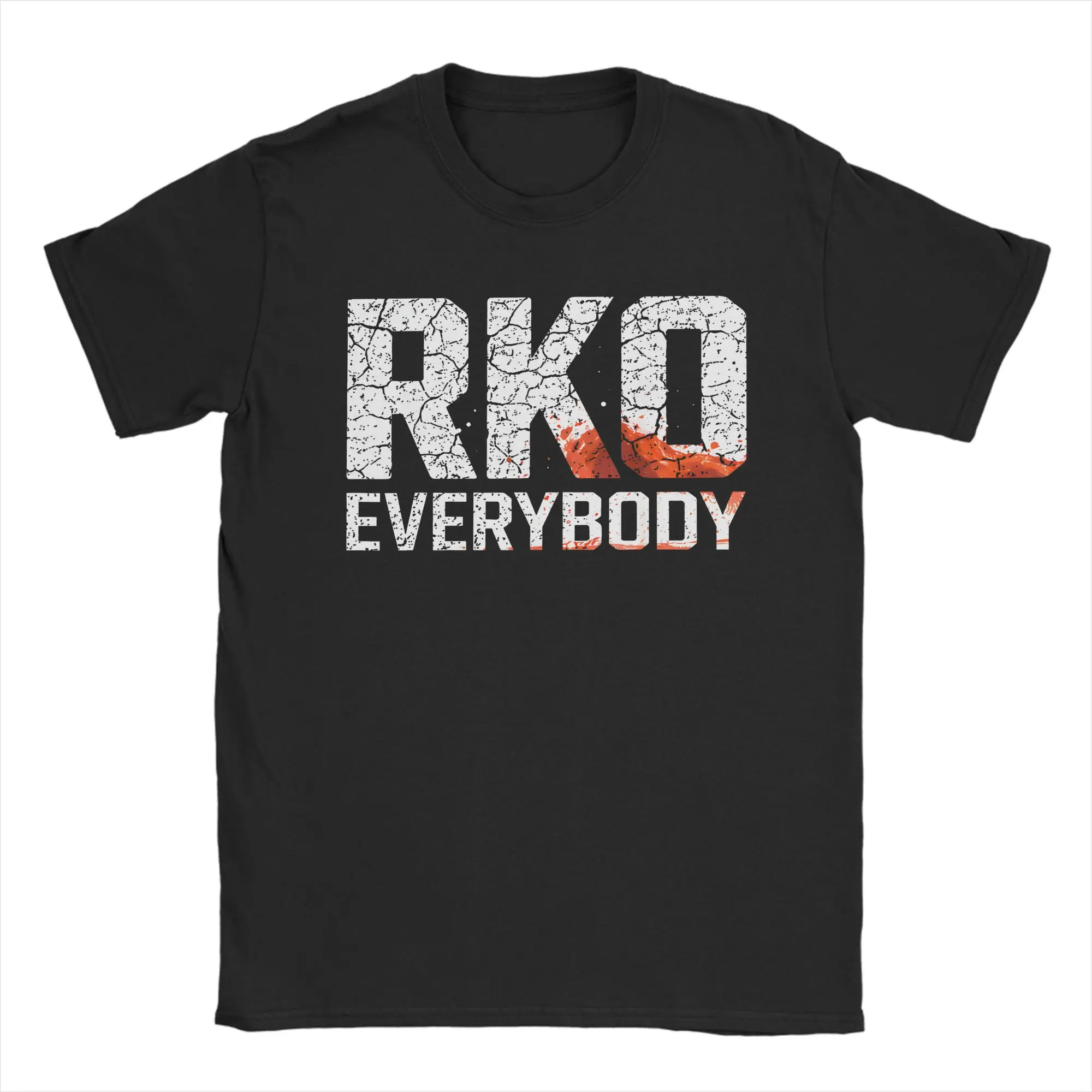 Harajuku Blood RKO Everybody Wrestling  Tshirt Men's Round Neck Short Sleeve Clothing  Cotton Summer Tops Shirts
