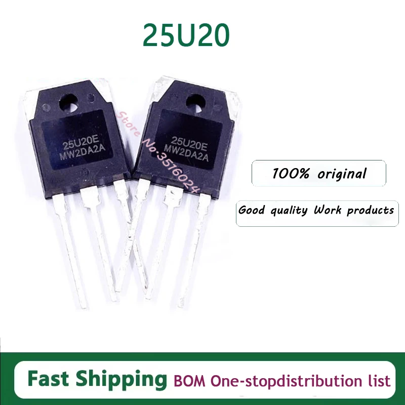 10PCS/lot  25U20 200V 25A  to 100% NEW
