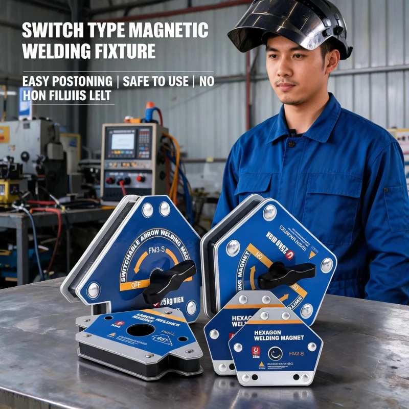 Lishuai Magnetic Welding Locator, 90 Degree Right Angle Fixer, Strong Magnet Auxiliary Welding Angle Positioning Tool