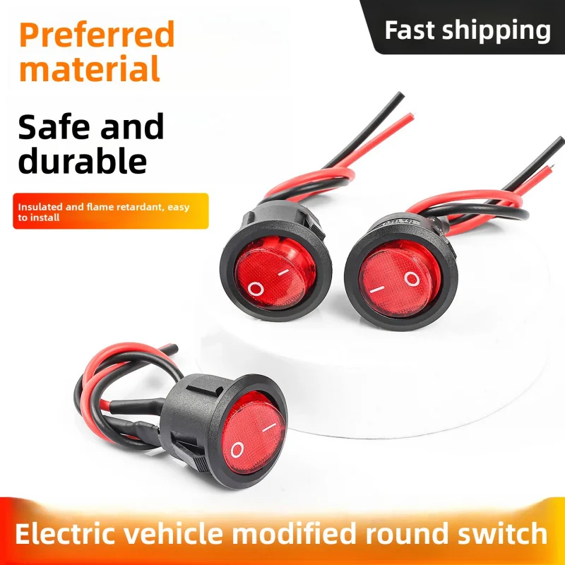 

Electric scooter modified with independent switch, round large lamp, double flash switch, universal pedal lock switch.