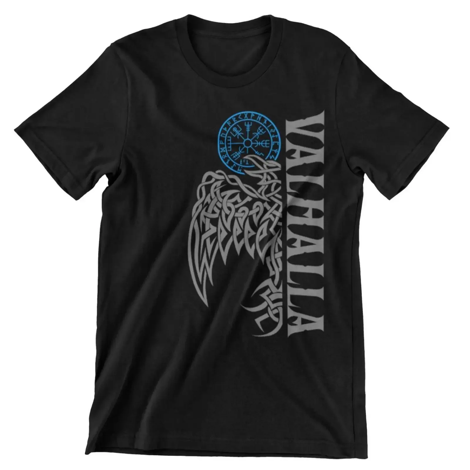 Rabe Valhalla Vegvisir viking Raven Runen Wikinger Walhalla Vikings T Shirt A10 vintage Washed Top For Everyday Wear graphic