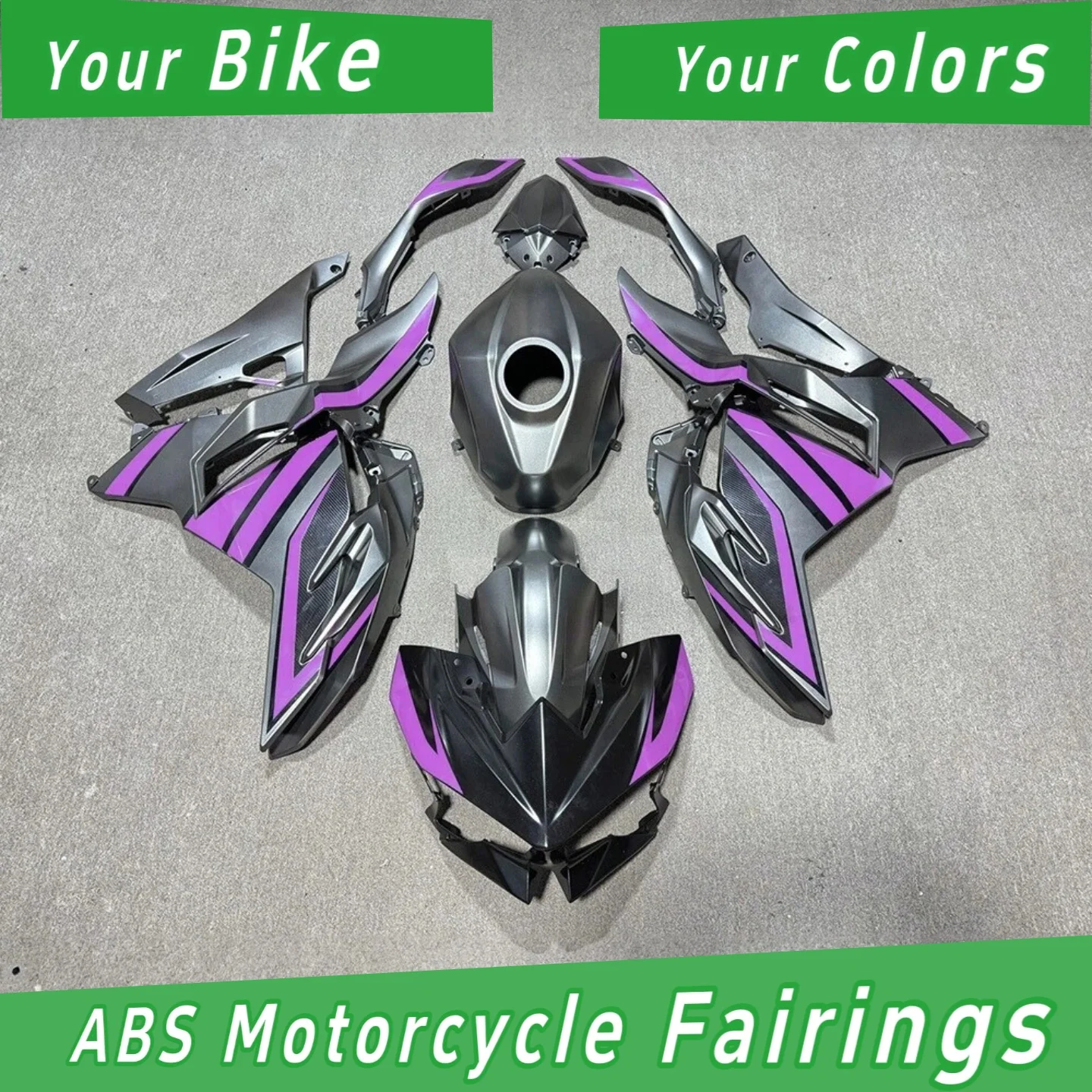 For 2024-2025 KAWASAKI Ninja 500 Motorbike Fairing Set - Custom Painted Options Durability ABS Plastic High-Quality Bodywork